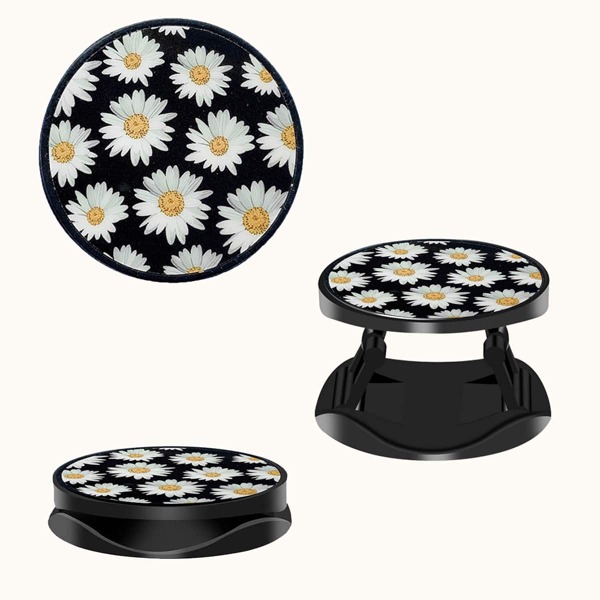 

1pc Daisy Print Phone Holder, Black