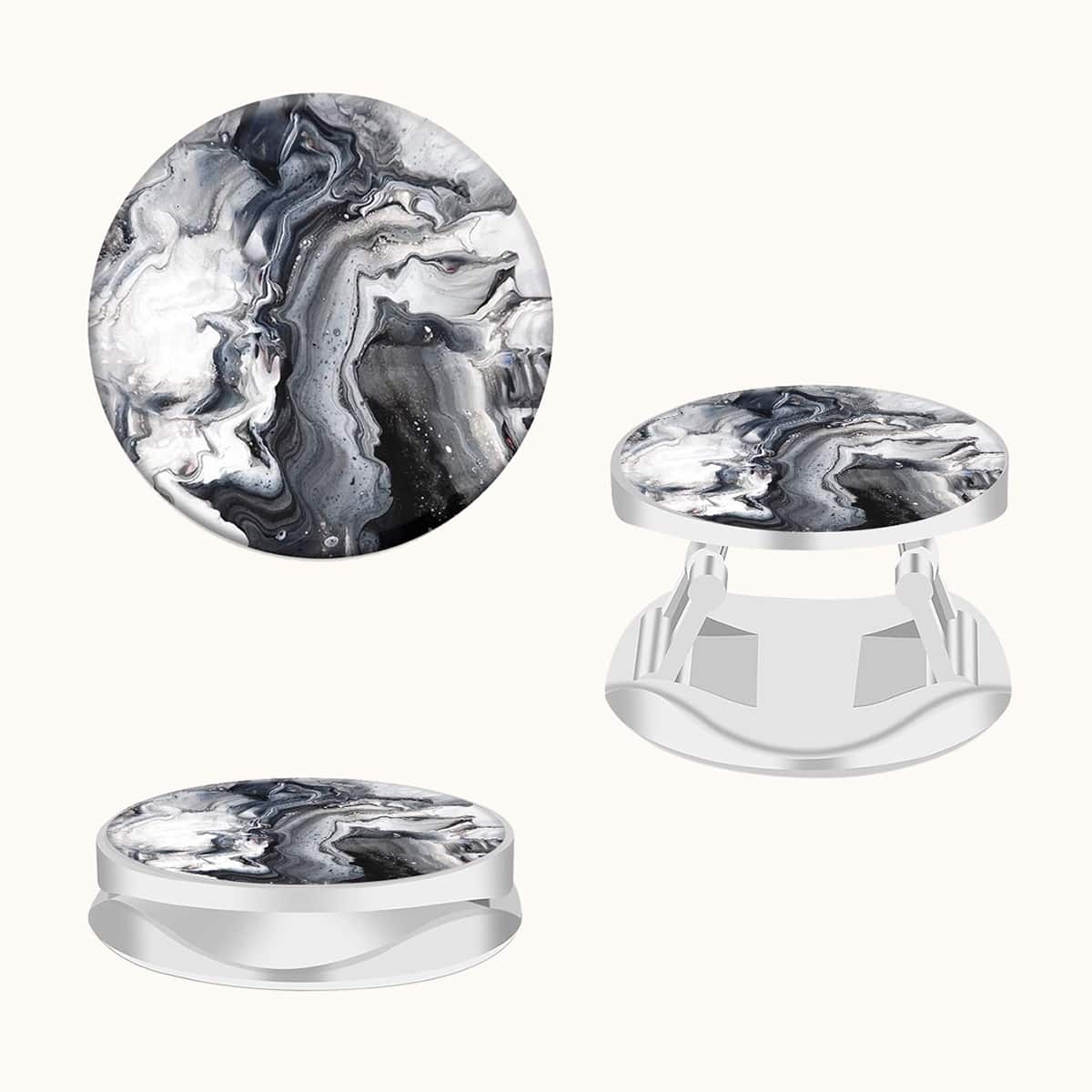 

1pc Marble Print Phone Expanding Stand Ring Grip, Multicolor