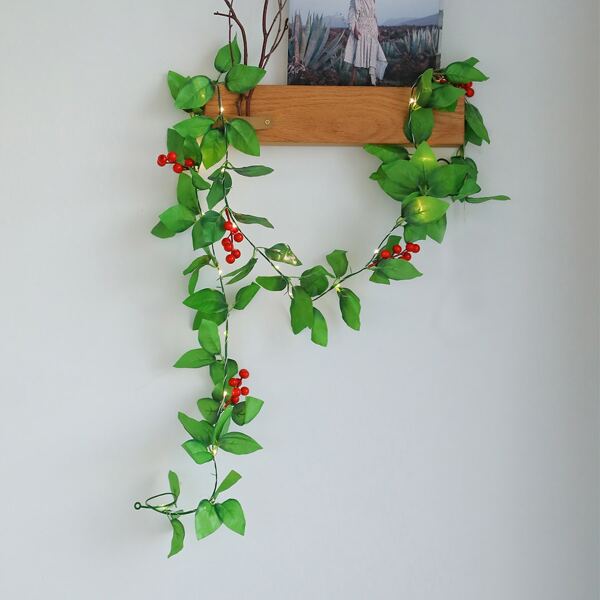 

1pc Artificial Vine String Light With 20pcs Bulb, Yellow