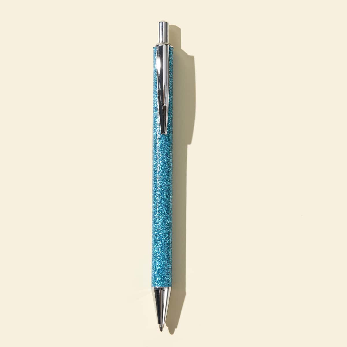 

1pc Glitter Ballpoint Pen, Black