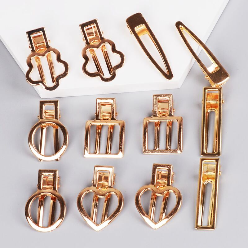 

12pcs Geo Hair Clip, Gold