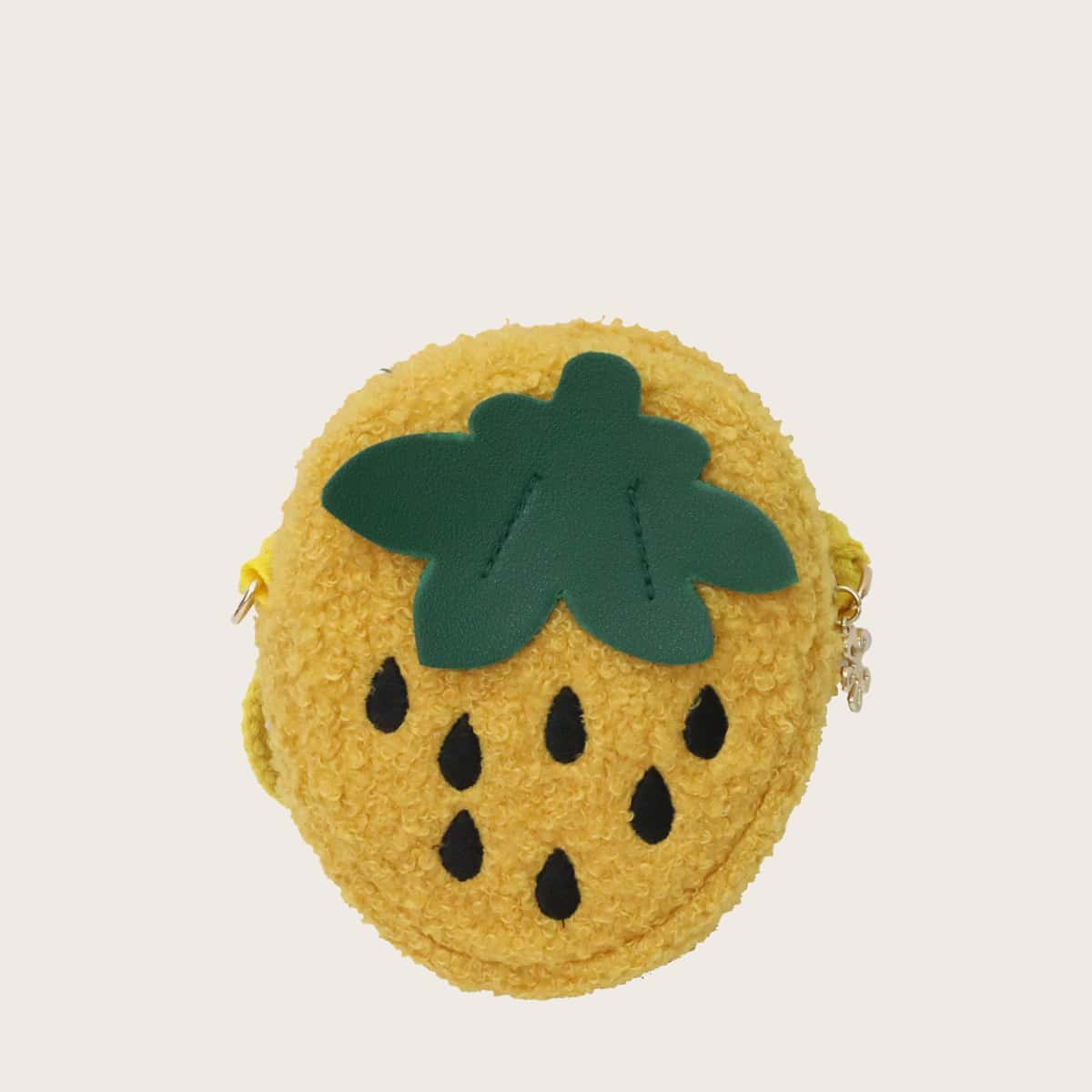 

Strawberry Teddy Crossbody Bag, Yellow