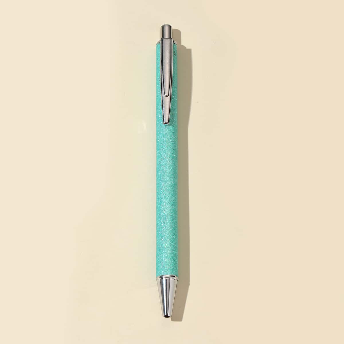 

1pc Glitter Ballpoint Pen, Black