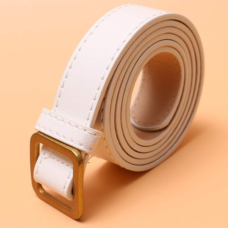 

Square Buckle Belt, White