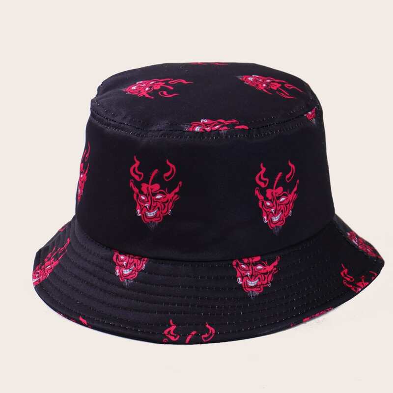

Figure Graphic Bucket Hat, Black