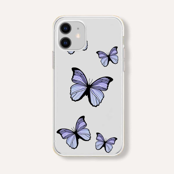 

Прозрачный чехол для iPhone с принтом бабочки