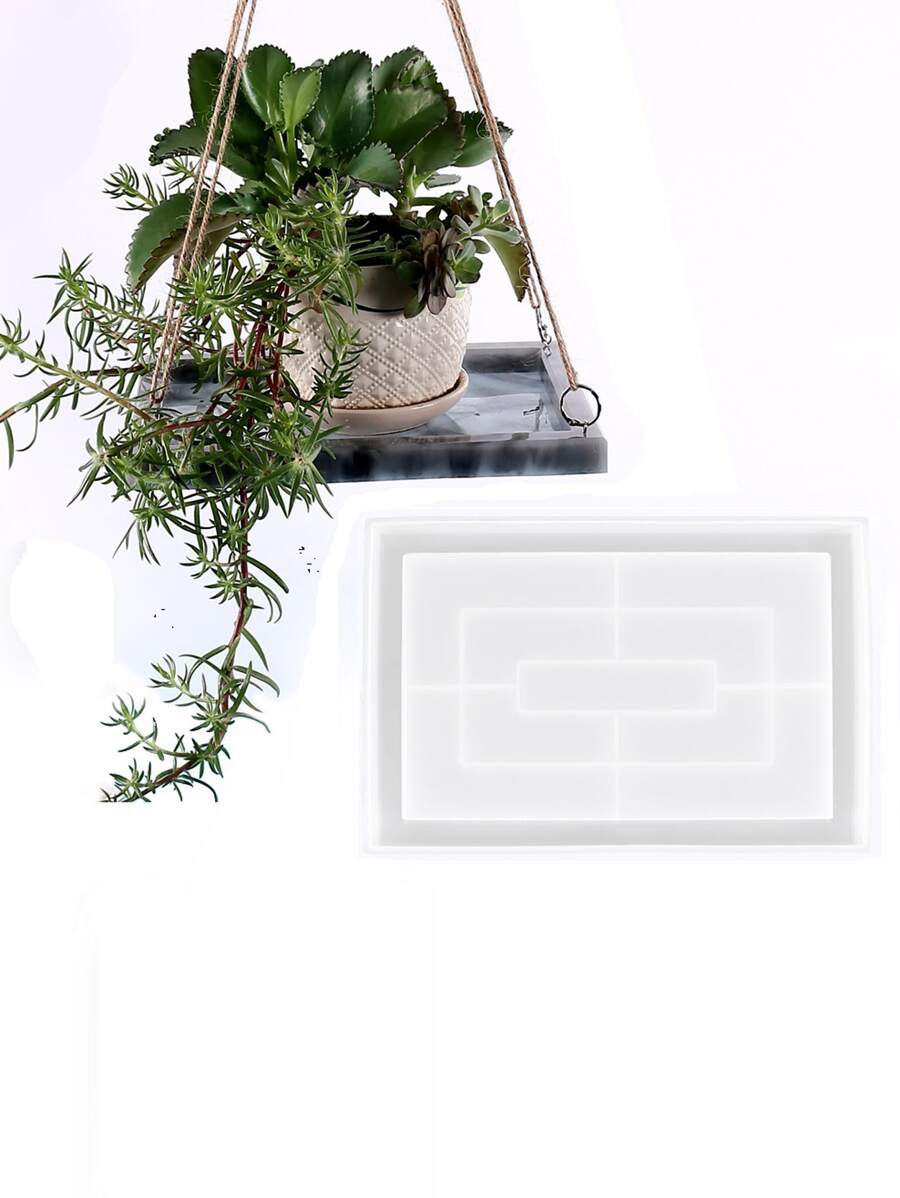 1pc Storage Tray Epoxy Mold - White - View 1