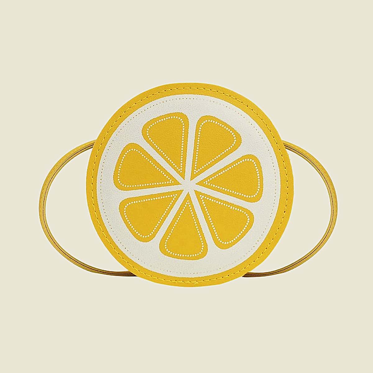 

Lemon Round Crossbody Bag, Multicolor