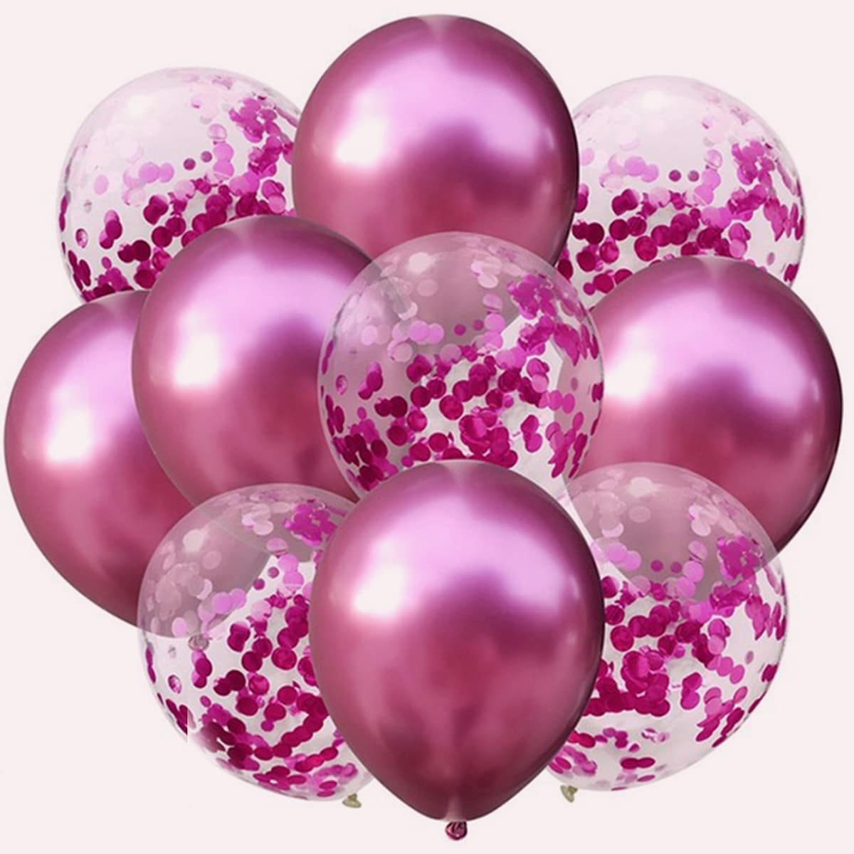 

10pcs Decorative Balloon Set, Hot pink