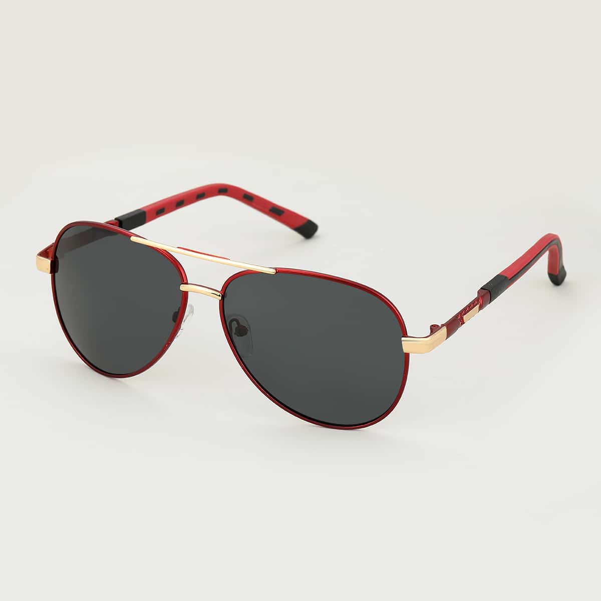 

Guys Top Bar Aviator Sunglasses, Red
