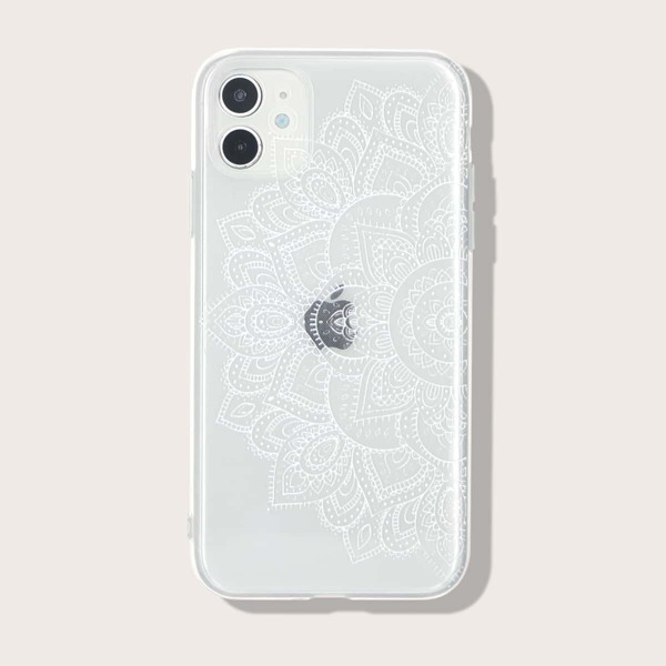 

Mandala Pattern Clear iPhone Case, Multicolor