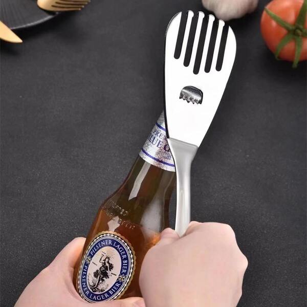 

1pc Multifunction Stainless Steel Spatula, Silver