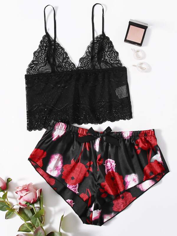 floral print bralette