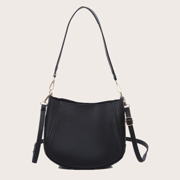 

Plain Shoulder Bag, Black