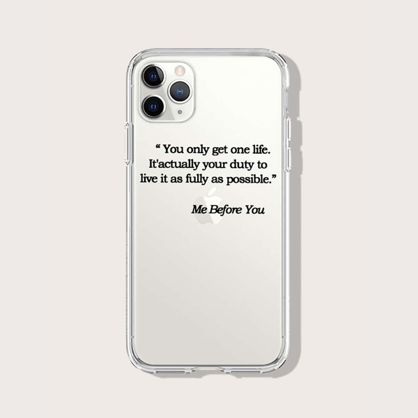 

Slogan Graphic Clear iPhone Case