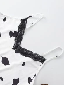 Bộ mặc nhà Nơ Bướm Thú vật Dễ thương - Đen và trắng - Xem 4