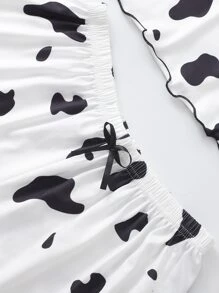 Bộ mặc nhà Nơ Bướm Thú vật Dễ thương - Đen và trắng - Xem 5