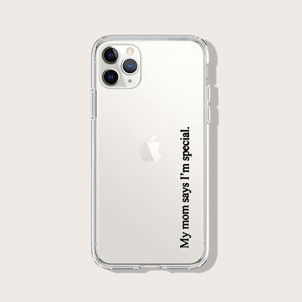 

Slogan Graphic Clear iPhone Case