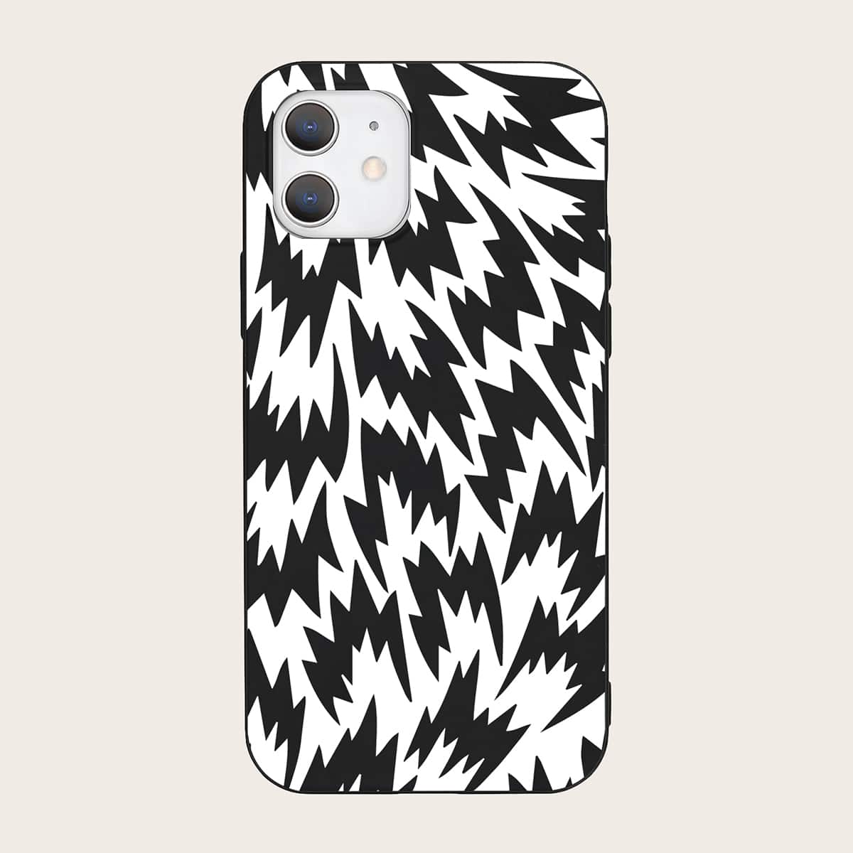 

Lightning Pattern iPhone Case, Black and white
