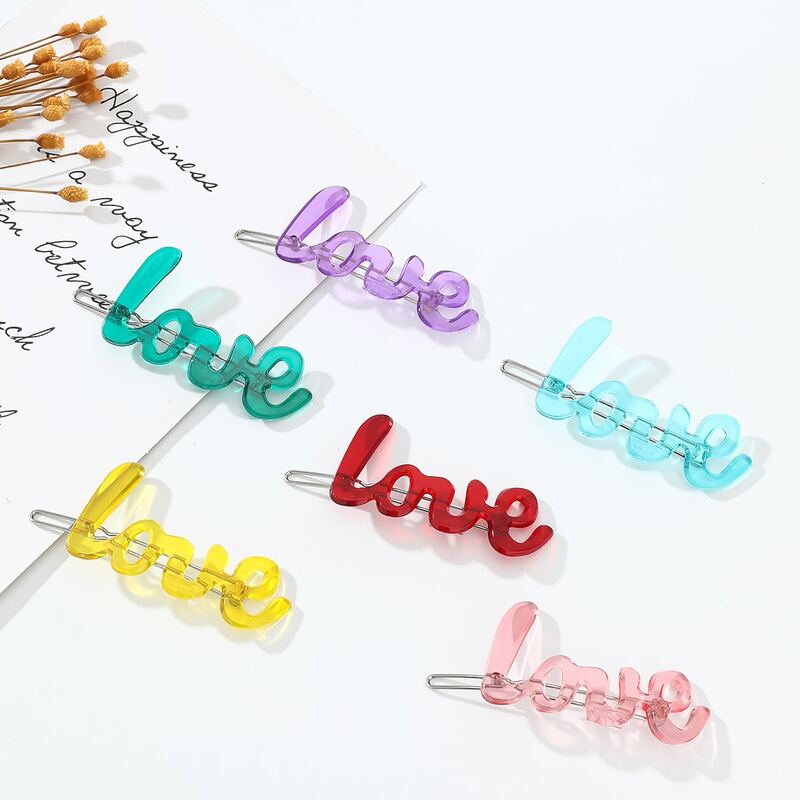 

1pc Random Letter Hair Clip, Multicolor