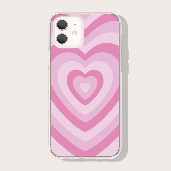 

Heart Pattern iPhone Case, Pink