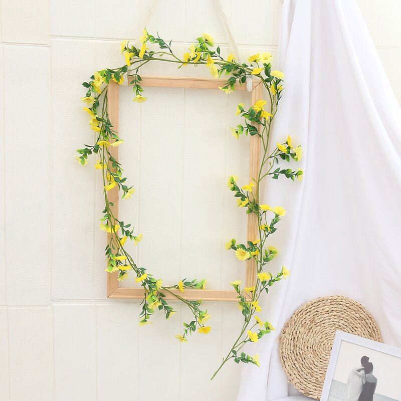 

1pc Artificial Daisy Vine, Yellow