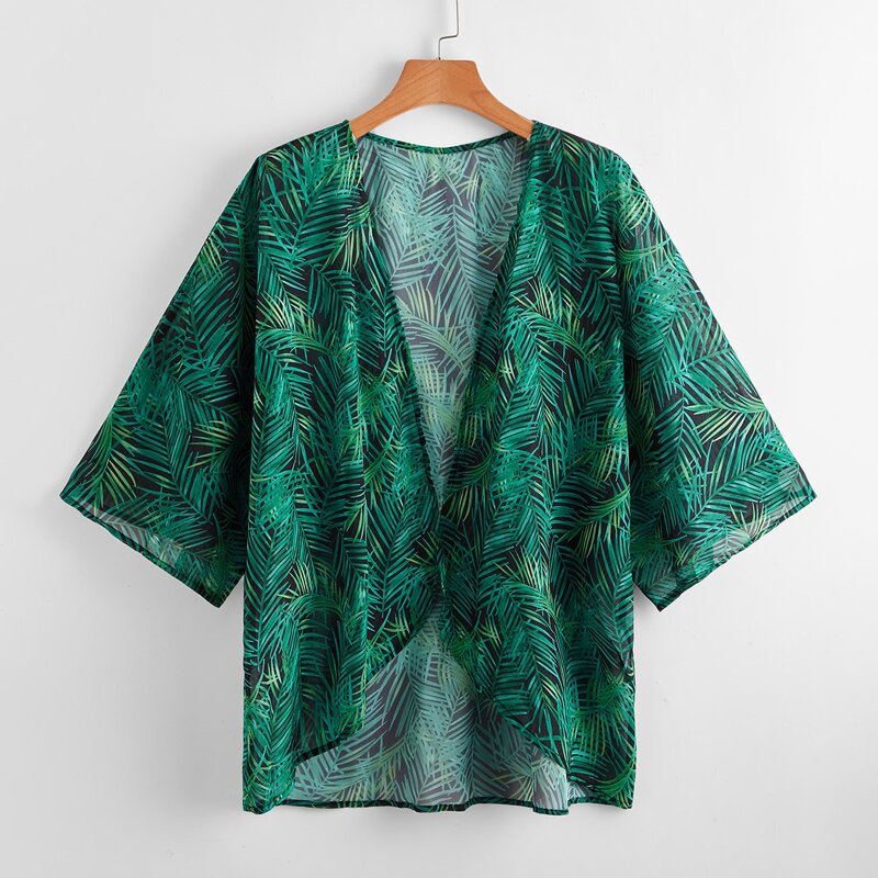 

Tropical Print Kimono, Multicolor