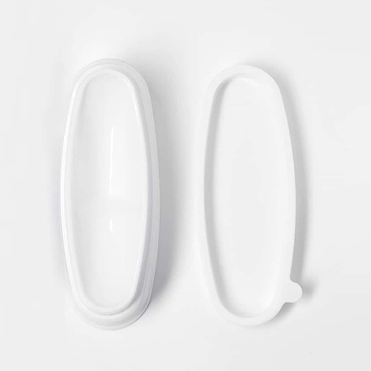 

1pc Nail Art Glitter Powder Storage Box, White