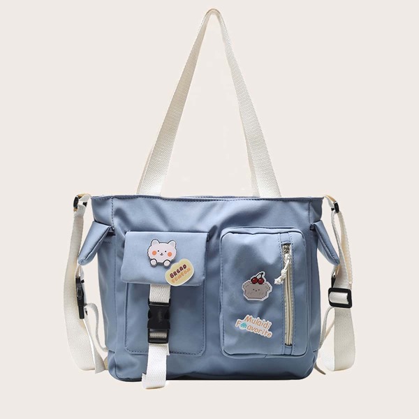 

Kids Pocket Front Tote Bag, Blue