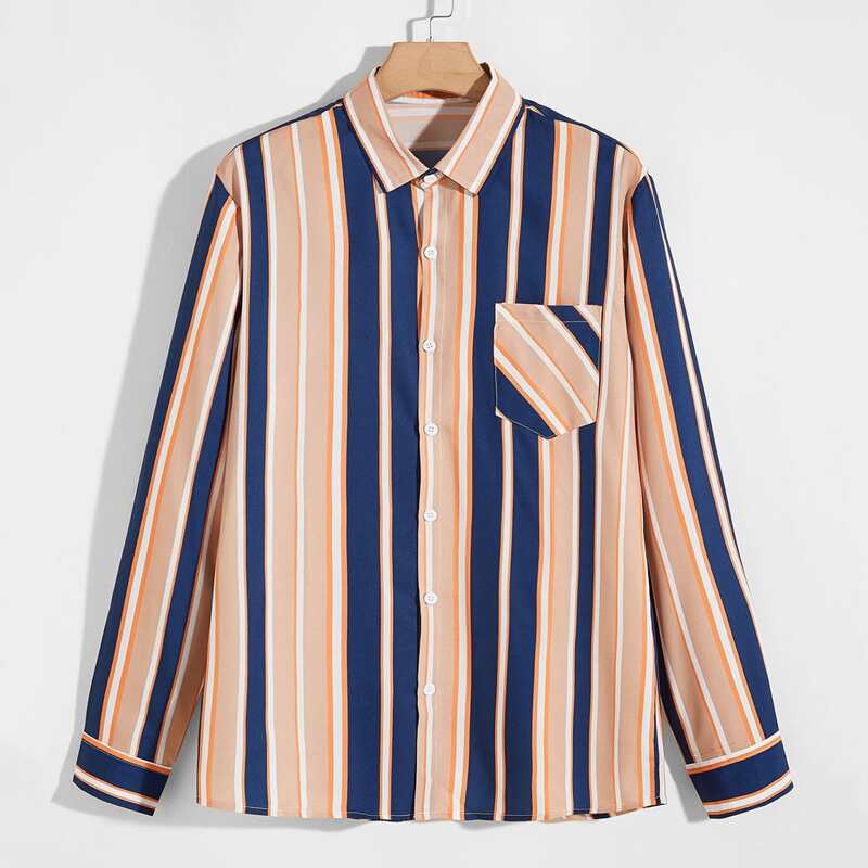 

Guys Striped Print Shirt, Multicolor