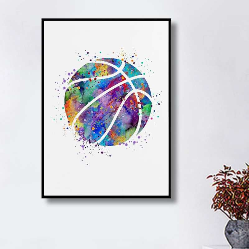 

Basketball Print Diamond Painting Without Frame, Multicolor