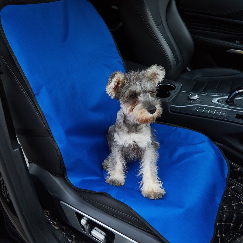 

1pc Contrast Binding Pet Car Seat Cover, Blue