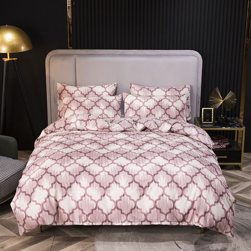 

Geometric Pattern Duvet Cover Set Without Filler, Multicolor