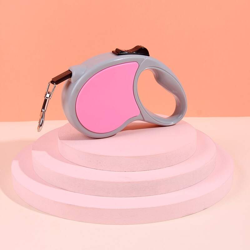 

1pc Retractable Pet Leash, Pink