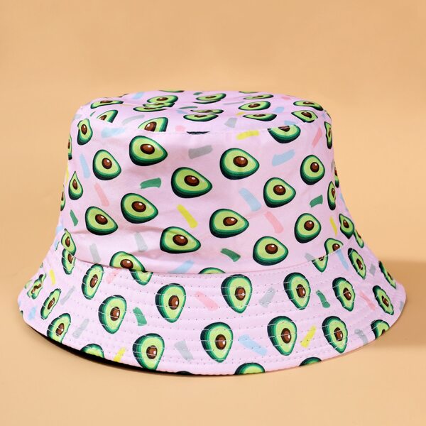 

Kids Fruit Print Reversible Bucket Hat, Multicolor