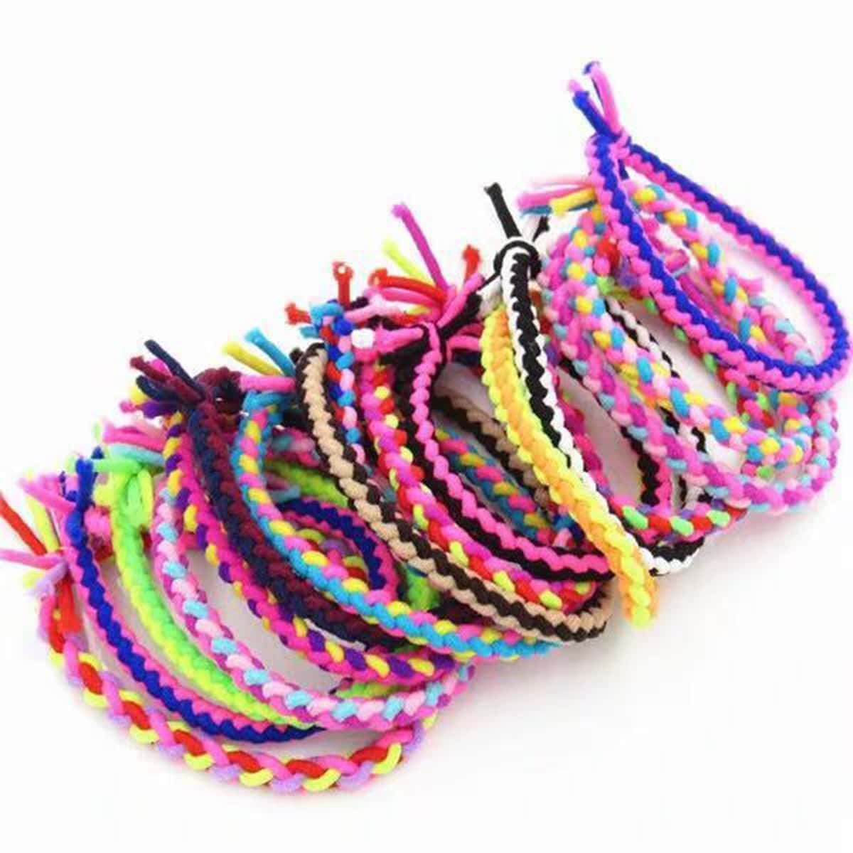

20pcs Random Braided Hair Tie, Multicolor
