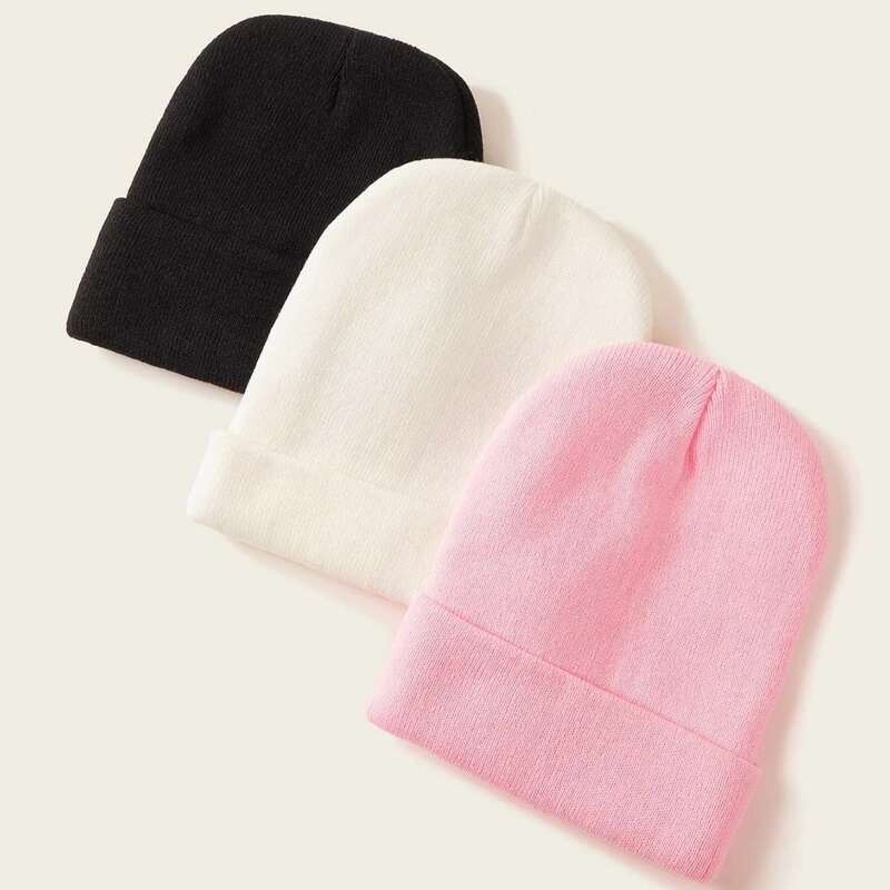 

1pc Random Color Knit Beanie, Multicolor