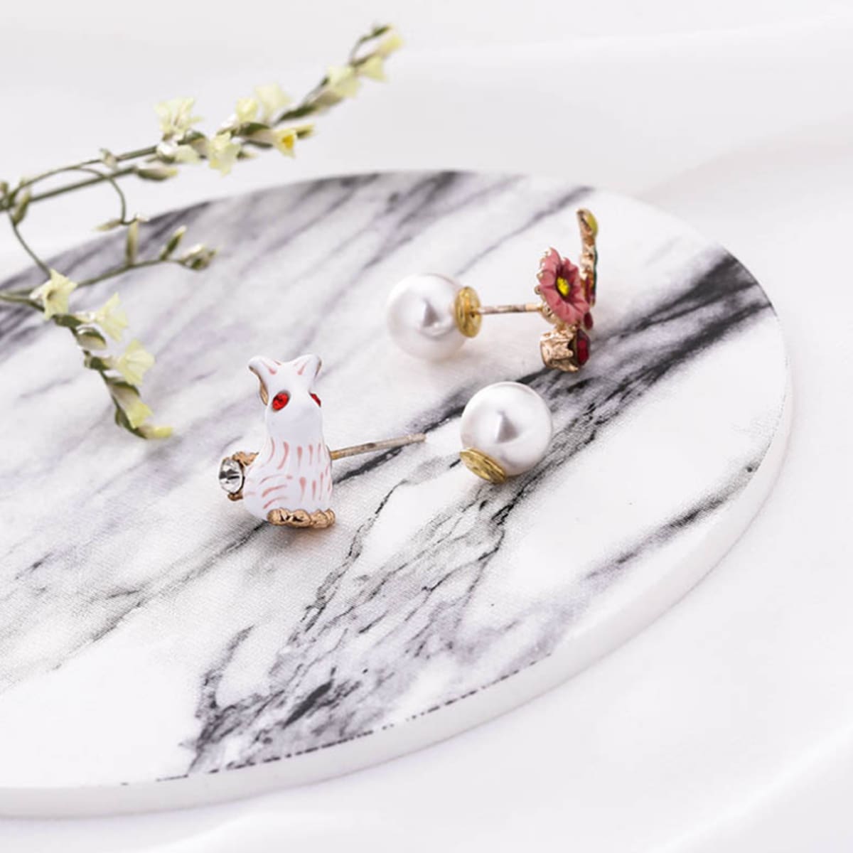 

Bunny Mismatched Ear Jacket, Multicolor