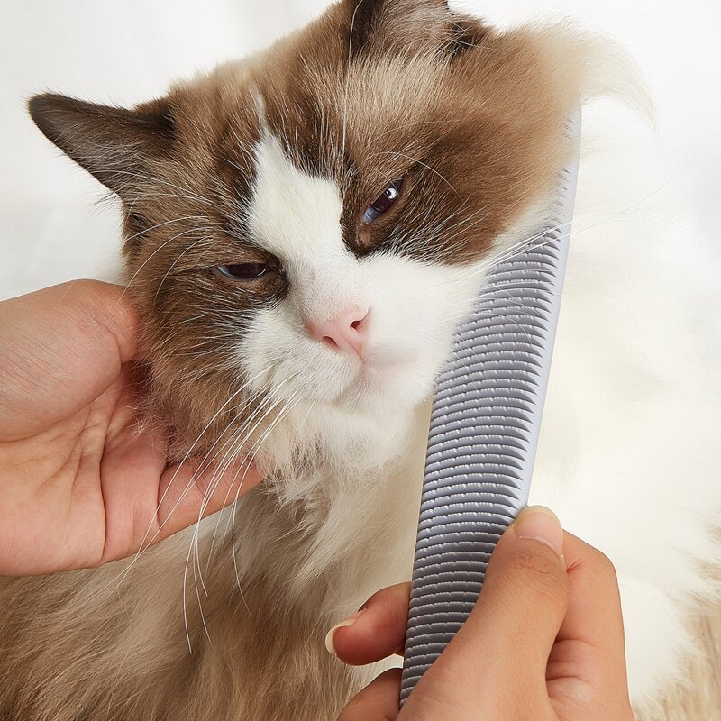 

1pc Solid Pet Hair Brush, Grey