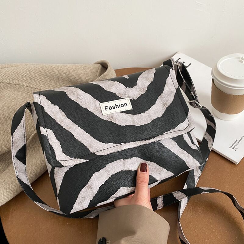 

Zebra Stripe Crossbody Bag, Multicolor