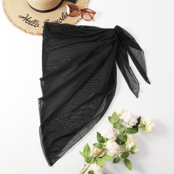 

Solid Sheer Cover Up, Black