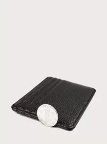 男士超薄轻便便携卡包身份证白领男节日纪念日生日礼物礼品配饰礼品卡包卡夹钱包名片夹信用卡包男士迷你钱包卡片钱包 - 黑色 - 查看 2
