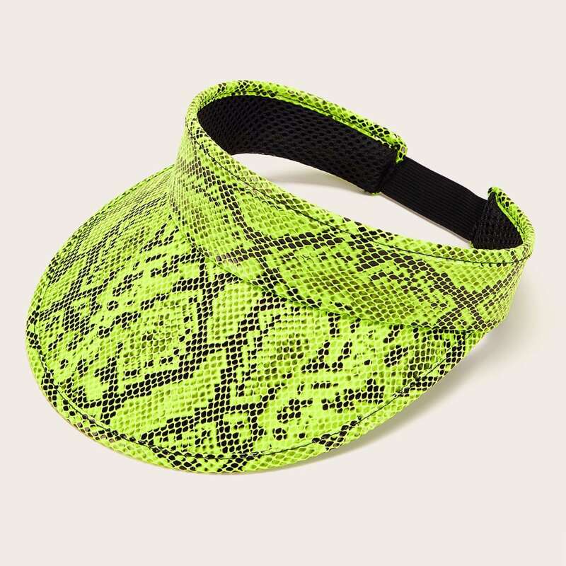 

Snakeskin Visor Hat, Green