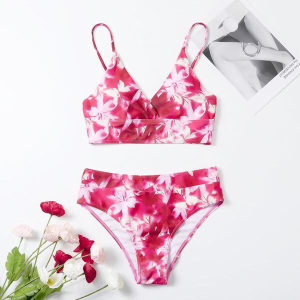 

Floral Bikini Swimsuit, Pink