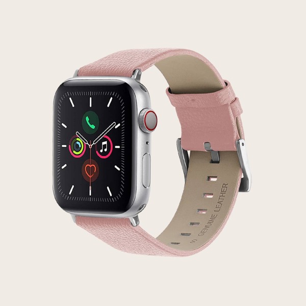 

1pc Solid Apple Watch Band, Baby pink