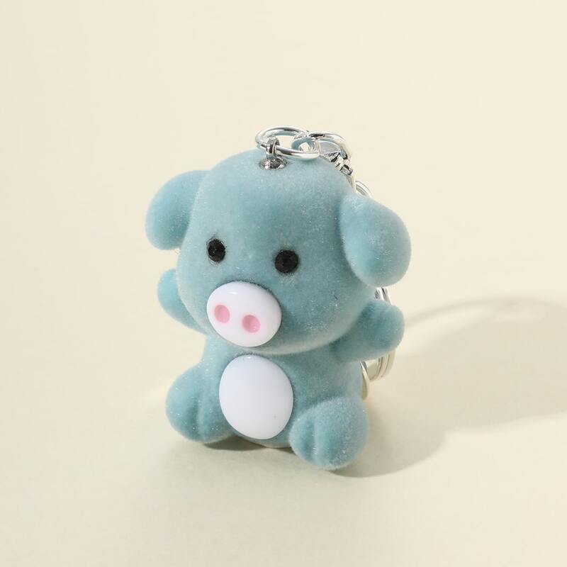 

Cartoon Pig Bag Charm, Silver