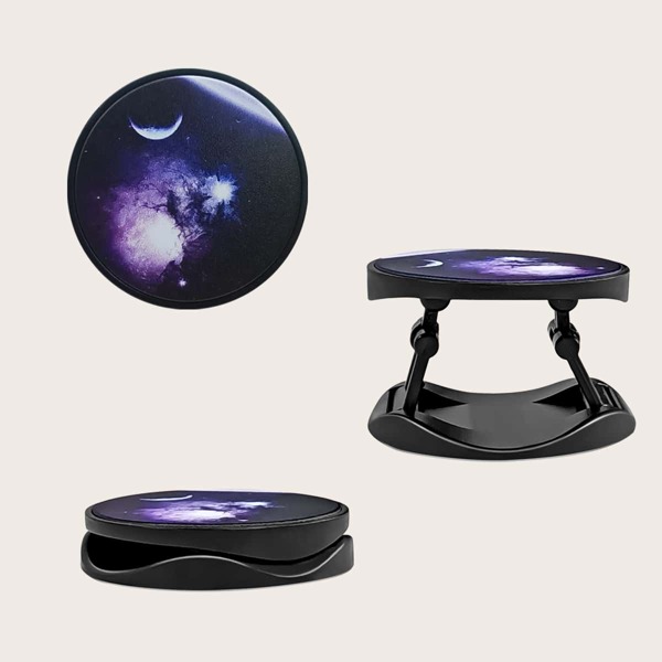 

1pc Night View Print Collapsible Phone Finger Holder, Multicolor