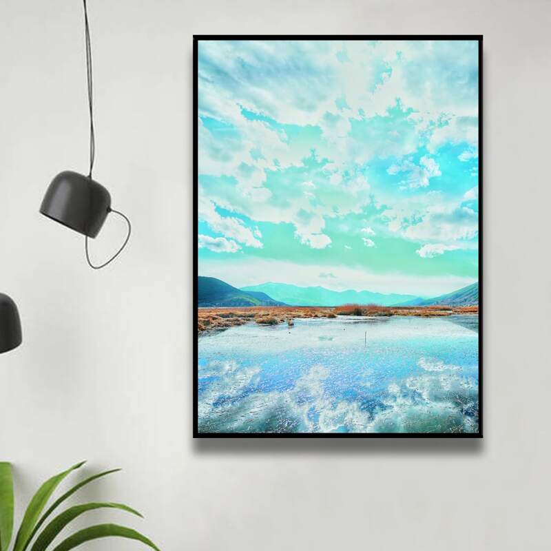 

Landscape Print Diamond Painting Without Frame, Multicolor