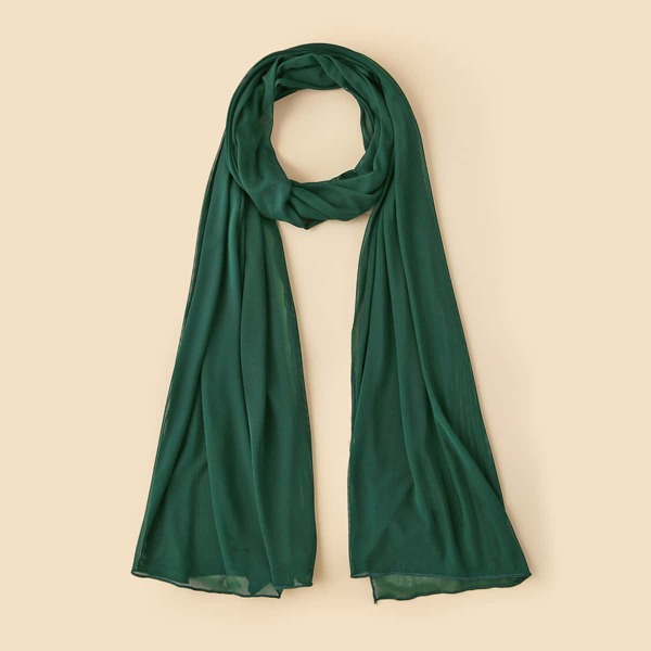 

Simple Plain Scarf, Green