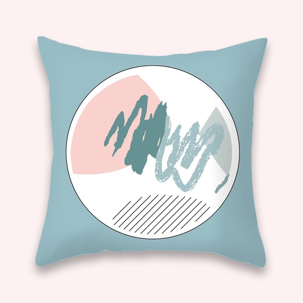 

Graffiti Pattern Cushion Cover Without Filler, Multicolor